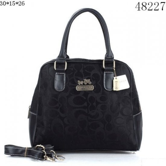 Coach Bleecker Pinnacle Riley Logo Medium Black Satchels ETS | Women